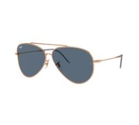 Ray - Ban RBR0101S AVIATOR REVERSE 92023A Unisex Sunglasses Metal Gold Blue Pilot Normal