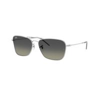 Ray - Ban RBR0102S CARAVAN REVERSE 003/11 Unisex Sunglasses Metal Silver Grey Squared Normal Shaded