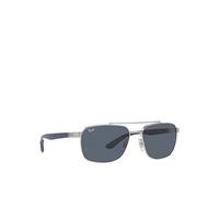 Ray-Ban Rectangle Aviator Sunglasses - Silver, Silver, Men Ilver