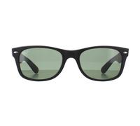 Ray-Ban Sunglasses New Wayfarer 2132 622 Black Rubber Green Small 52mm