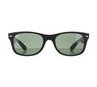 Ray-Ban Sunglasses New Wayfarer 2132 622 Black Rubber Green Small 52mm