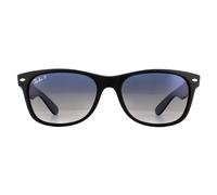 Ray-Ban Rectangle Matt Black Grey Blue Mirror Polarized Sunglasses Black One Size