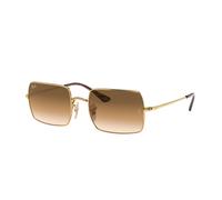 Ray - Ban Unisex RB1969 RECTANGLE 914751 Sunglasses Metal Gold Brown Squared Normal Shaded