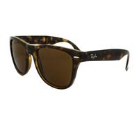 Ray-Ban Rectangle Tortoise Brown Folding Wayfarer 4105 Sunglasses Brown One Size