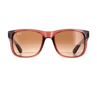 Ray-Ban Rectangle Transparent Light Brown Brown Gradient Justin 4165 Ray-Ban Brown One Size