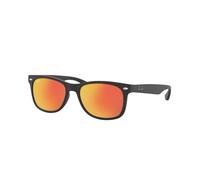 Ray-Ban Junior Sunglasses 9052 100S6Q Matt Black Red Flash Mirror