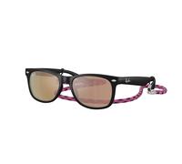 Ray - Ban RJ9052S JUNIOR NEW WAYFARER 70287J Kid Sunglasses Nylon Black Orange Squared Mirrored