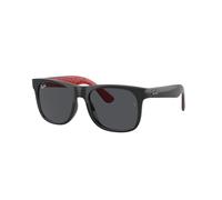 Ray - Ban RJ9069S JUNIOR JUSTIN 716687 Kid Sunglasses Injected Black Grey Squared Normal