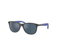 Ray - Ban RJ9077S 715155 Kid Sunglasses Injected Grey Blue Squared Mirrored