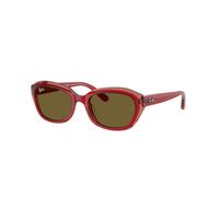 Ray-Ban Sunglasses Children State Street Kids - Top Red & Orange & Light Purple Frame Brown Lenses 48-17