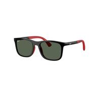 Ray - Ban RJ9084S 713171 Kid Sunglasses Injected Black Green Squared Normal