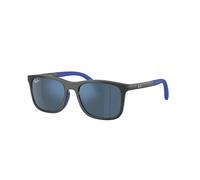 Ray - Ban RJ9084S 715155 Kid Sunglasses Injected Grey Blue Squared Mirrored