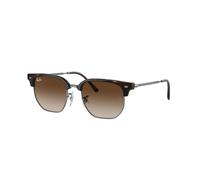 Ray - Ban RJ9116S JUNIOR NEW CLUBMASTER 152/13 Kid Sunglasses Injected Turtle Brown Geometric Normal Shaded