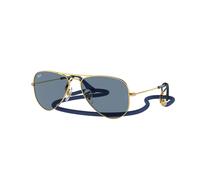 Ray - Ban RJ9506S JUNIOR AVIATOR 223/1U Kid Sunglasses Metal Gold Blue Pilot Mirrored Mirror