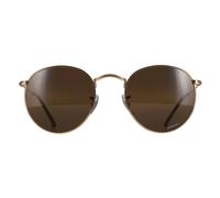 Ray-Ban Sunglasses Man Round Metal Polarized+ Lenses - Arista Gold Frame Brown Lenses Polarized 50-21