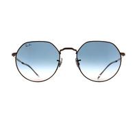 Ray-Ban Round Polished Rose Gold Blue Gradient Rb3565 Jack Rose Gold