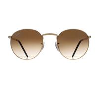 Ray-Ban Round Unisex Gold Brown Gradient RB3637 New Metal - One Size
