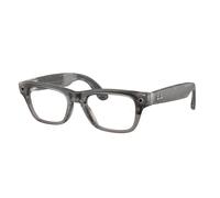 Ray - Ban RW7001 Ray-Ban Meta (Gen 2) Blayzer Optics 8529 Unisex Smart glasses Injected Grey Transparent Squared Normal