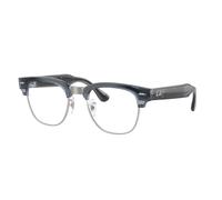 Ray - Ban RW7004V Ray-Ban Meta Audio Clubmaster Optics 8547 Unisex Smart glasses Injected Blue Transparent Squared Normal