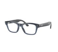 Ray - Ban RW7005V Ray-Ban Meta Audio Burbank Optics 8547 Unisex Smart glasses Injected Blue Transparent Squared Normal