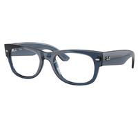 Ray-Ban RX0832VF Mega Wayfarer II Asian Fit Men's Glasses, Blue, Size 52