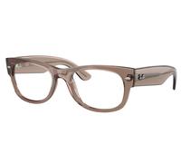 Ray-Ban RX0832VF Mega Wayfarer II Asian Fit Men's Glasses, Brown, Size 52