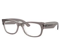 Ray-Ban RX0832VF Mega Wayfarer II Asian Fit Men's Glasses, Clear, Size 52
