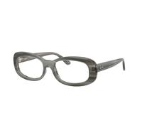 Ray-Ban Eyeglasses Woman Rb2221v Optics - Striped Grey Frame Clear Lenses Polarized 53-18