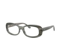Ray-Ban Eyeglasses Woman Rb2221v Optics - Striped Grey Frame Clear Lenses Polarized 51-18