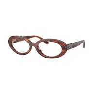 Ray-Ban Eyeglasses Woman Rb2223v Optics - Striped Havana Frame Clear Lenses Polarized 54-19