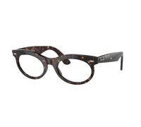 Ray-Ban Eyeglasses Unisex Wayfarer Oval Optics - Havana Frame Clear Lenses Polarized 53-22
