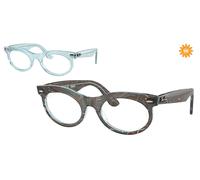 Ray - Ban RX2242V WAYFARER OVAL 8293 Unisex Optical frames Acetate Light blue Transparent Round Normal