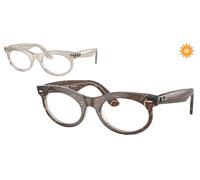 Ray-Ban RX2242V Wayfarer Oval Men's Glasses, Clear, Size 50