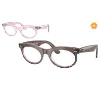 Ray-Ban RX2242V Wayfarer Oval Men's Glasses, Purple, Size 50
