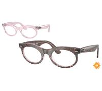 Ray-Ban RX2242VF Wayfarer Oval Asian Fit Men's Glasses, Purple, Size 53