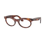 Ray-Ban RX2242VF Wayfarer Oval Asian Fit Men's Glasses, Tortoiseshell, Size 53