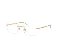 Ray-Ban Eyeglasses Unisex Rb3768v Optics - Arista Gold Frame Clear Lenses Polarized 56-17