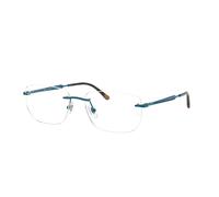 Ray-Ban Eyeglasses Unisex Rb3768v Optics - Blue Frame Clear Lenses Polarized 56-17