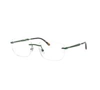 Ray-Ban Eyeglasses Unisex Rb3768v Optics - Green Frame Clear Lenses Polarized 56-17