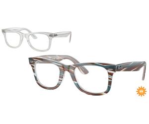 Ray - Ban RX4340V WAYFARER EASE 8382 Unisex Optical frames Acetate Light blue Transparent Squared Normal