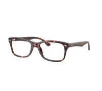 Ray-Ban Eyeglasses Unisex Rb5228 Optics - Havana Red Tortoiseshell Frame Clear Lenses Polarized 50-17