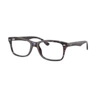 Ray-Ban Eyeglasses Unisex Rb5228 Optics - Havana Blue Tortoiseshell Frame Clear Lenses Polarized 50-17