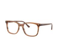 Ray-Ban Eyeglasses Unisex Rb5446 - Striped Brown Frame Clear Lenses Polarized 53-19