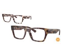 Ray-Ban Eyeglasses Unisex Rb5448 Optics - Havana Brown Frame Clear Lenses Polarized 55-19