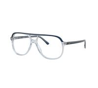 Ray-Ban Eyeglasses Unisex Bill Optics - Blue Transparent Frame Clear Lenses Polarized 56-14