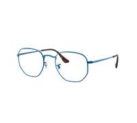 Ray-Ban Eyeglasses Unisex Hexagonal Optics - Blue Frame Clear Lenses Polarized 51-21