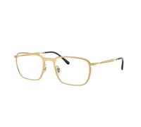 Ray-Ban Eyeglasses Unisex Rb6549 Optics - Arista Gold Frame Clear Lenses Polarized 51-20