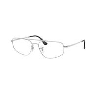 Ray-Ban Eyeglasses Unisex Rb6550 Optics - Silver Frame Clear Lenses Polarized 54-16