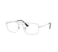 Ray-Ban Eyeglasses Unisex Explorer IIi Optics - Silver Frame Clear Lenses Polarized 56-18
