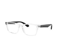Ray-Ban Eyeglasses Unisex Rb7025 Optics - Black Frame Clear Lenses Polarized 55-17